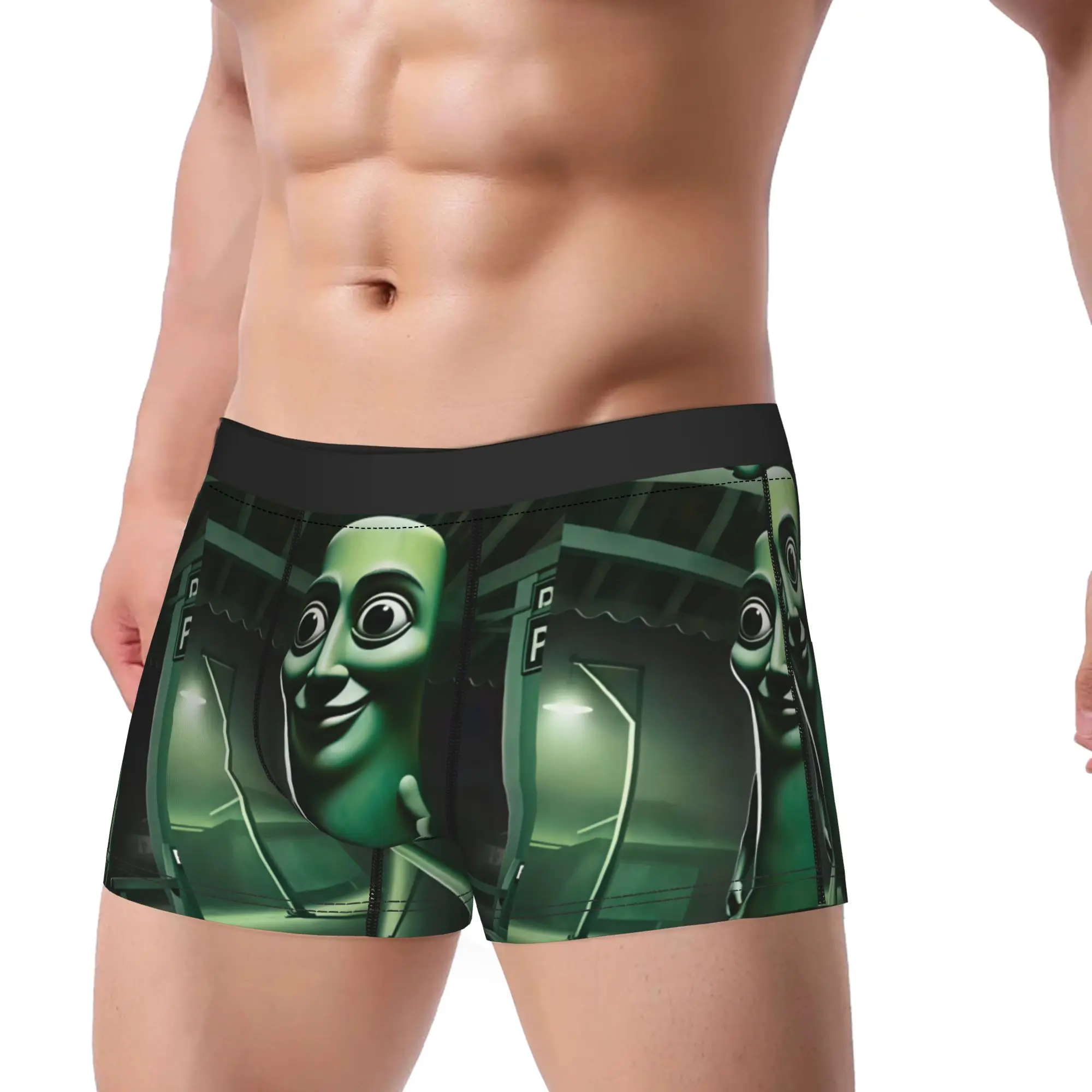 Tung Tung Sahur Green Variant Character Art Boxershorts Pouch Underwear Trenky Custom Shorts Briefs Comfortable Males Underpants