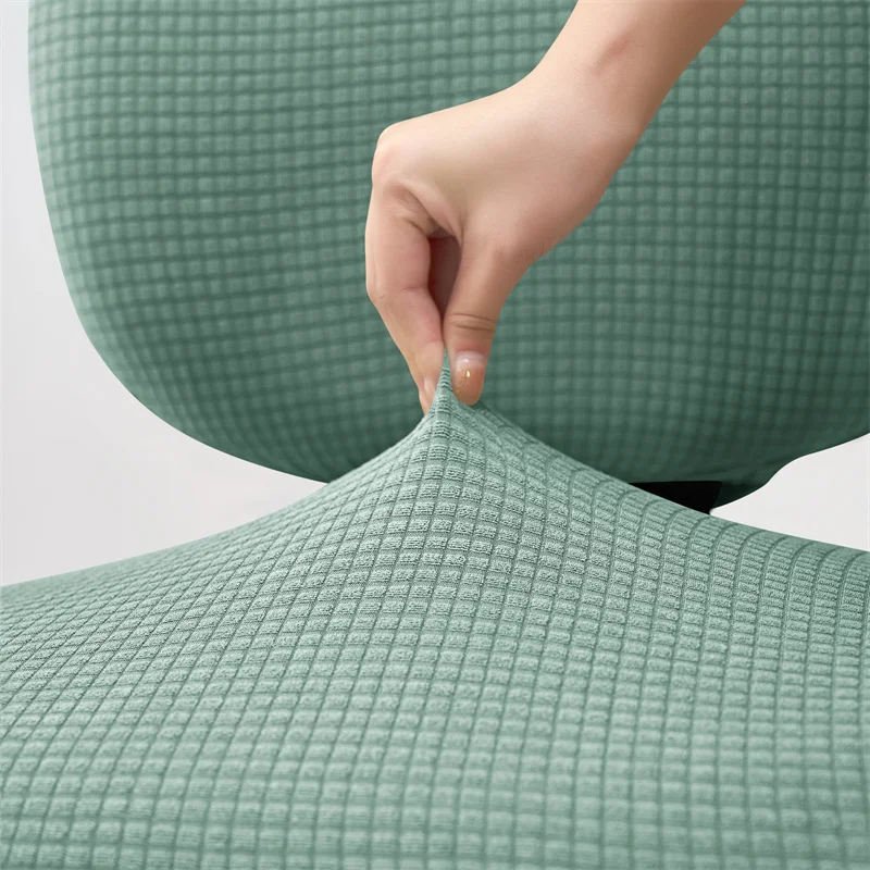 2 teile/satz Wasser Abweisend Büro Stuhl Abdeckung Polar Fleece Stretch Computer Stuhl Schonbezüge Rotierenden Gaming Sitz Abdeckung Schutz – Detail 27