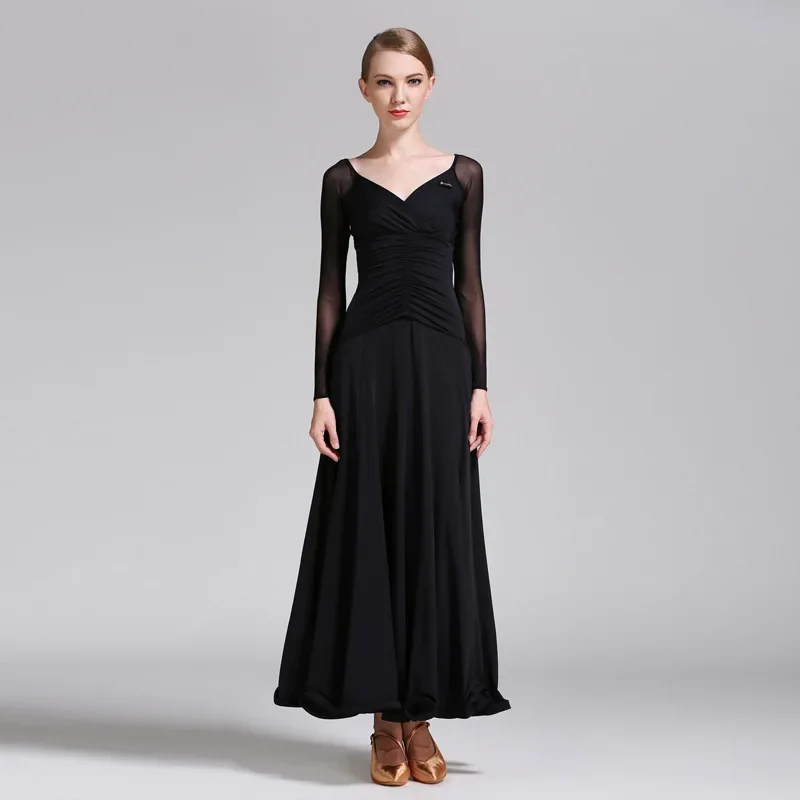 Modern Dance Kleid Ballroom Dance Wettbewerb Leistung Kostüme Frauen Walzer Tango Foxtrot Praxis Tragen Spanisch Kleid