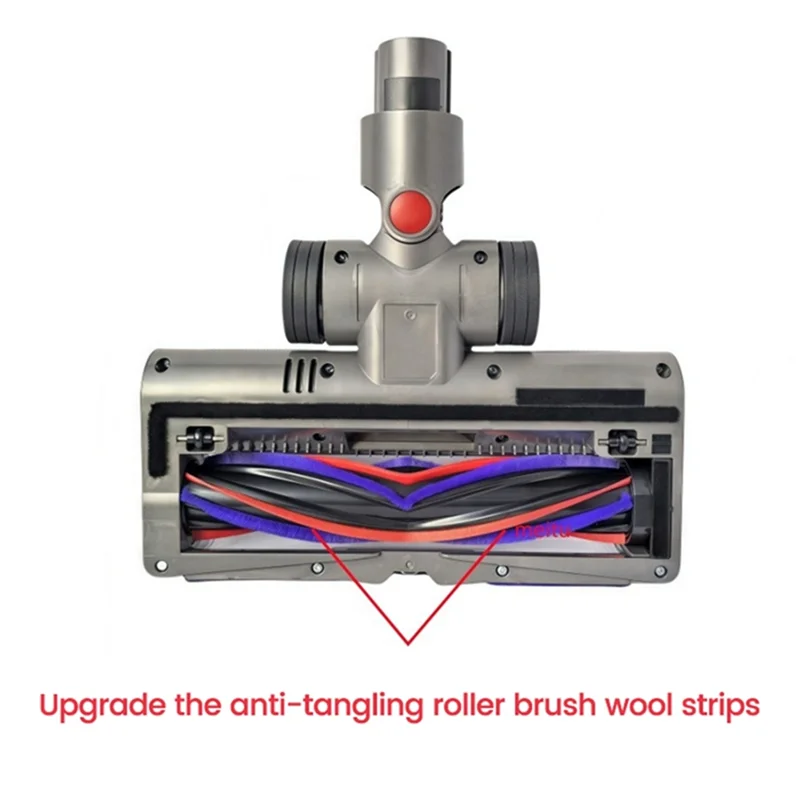 

Promotion!Anti-Tangle Cleaner Roller Brush For Dyson V7 V8 V10 V11 V15 Vacuum Attachments With Green Dust Light For Carpets Floo