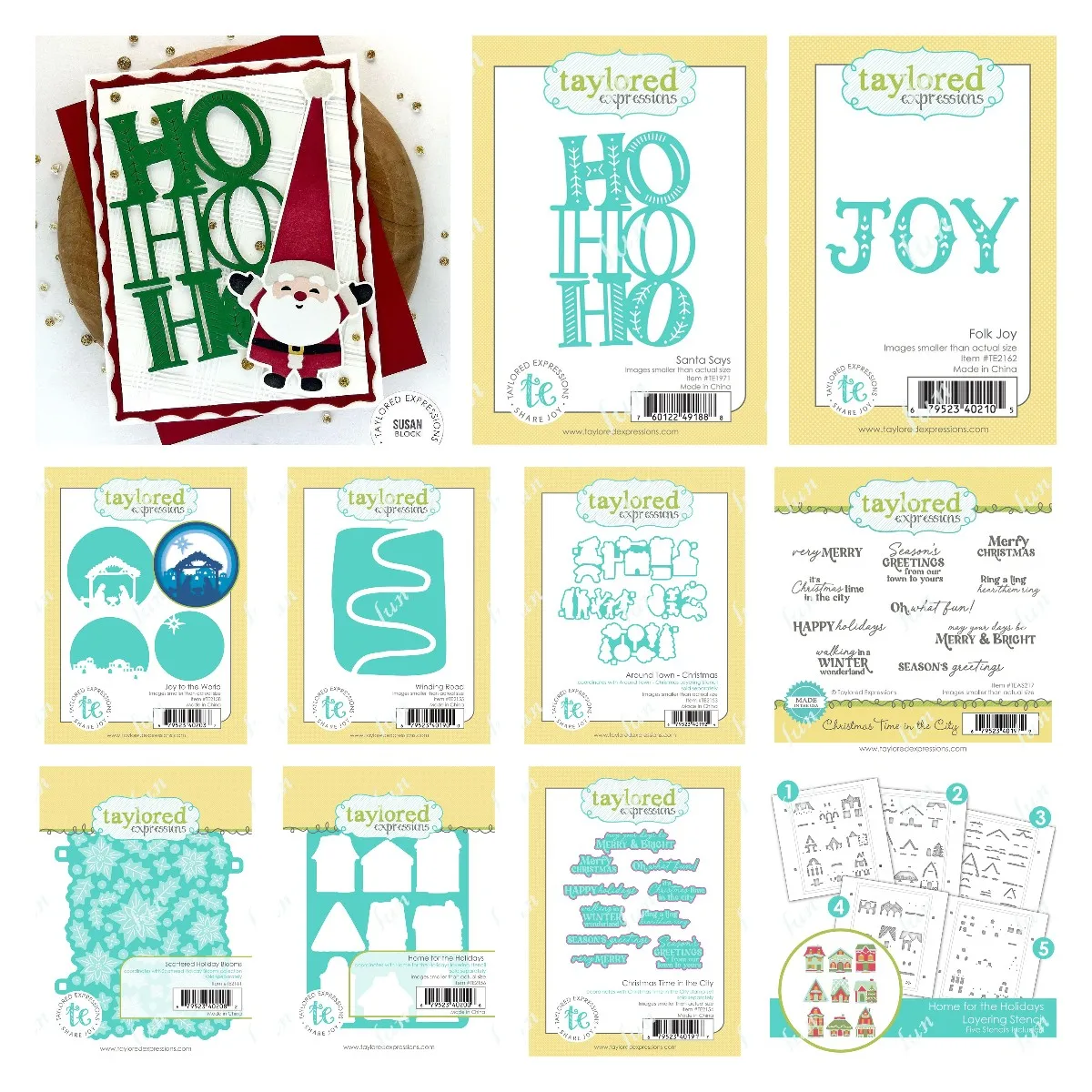 

Santa Says Metal Cutting Dies Layered Stencils Scrapbooking DIY Christmas Home for the Holiday Blooms Sentiments Clear Stamps