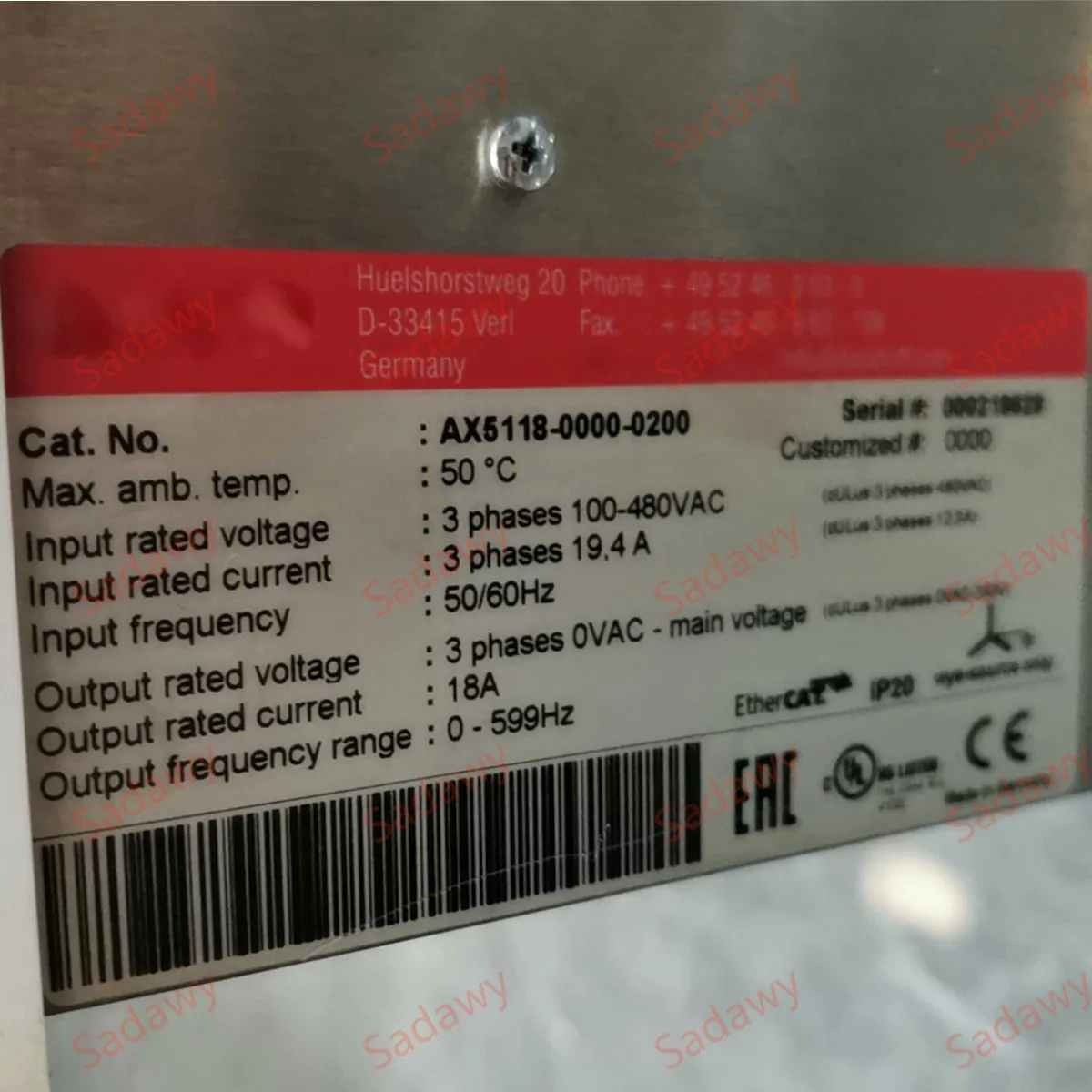 Beck-hoff original AX5118-0000-0200 Digital Compact Servo Drives with warranty