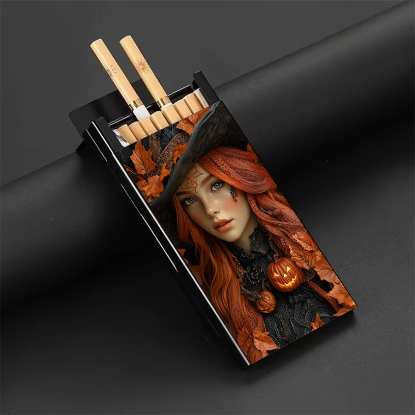 

Halloween elements, Men's Cigarette Case, Cigarette Case, Birthday And Holiday Small Gift Cigarette Case, Street Style