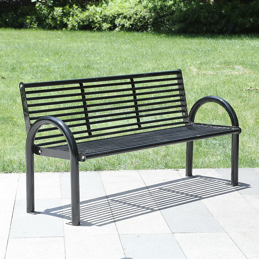 

*Durable Outdoor Patio Benches with Long Rows & Backrest for Community Courtyard Gardens Villas & Parks
