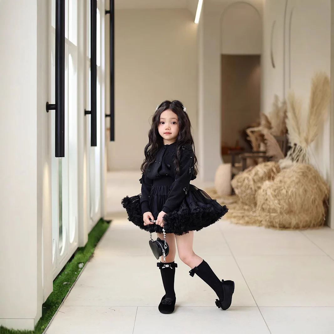 2025-autumn-and-spring-fashionable-new-style-children-suit-fashion-and-high-quality-black-two-piece-set
