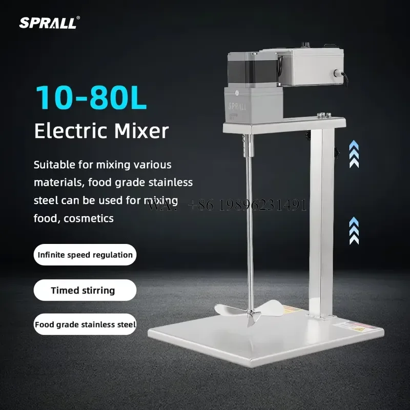 Wmwmnu for SPRALL Motor Food Oil Chili Stirrers Shampoo Solid Liquid Overhead Shampoo Mixers Agitators for Resin