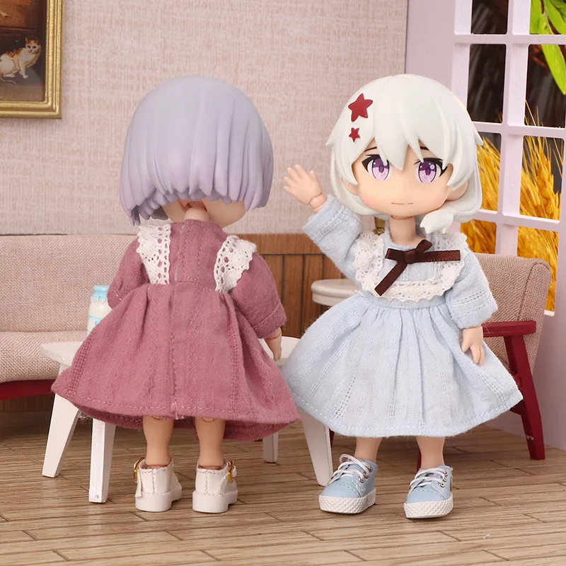 Ob11 Doll Clothes Lolita Dress Set Doll Pleated Skirt Doll Accessories For Obitsu11, Molly, Gsc, Ufdoll, Ymy Body , 1/12bjd Doll