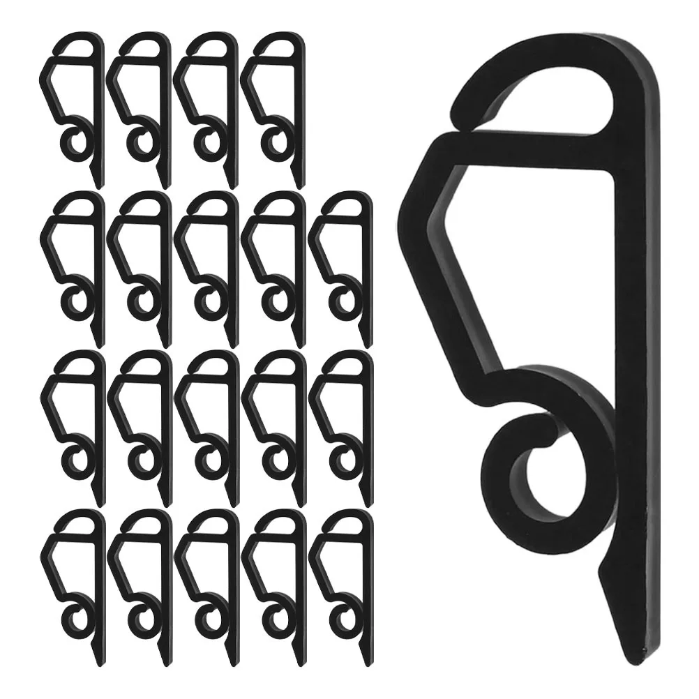 

20Pcs Plastic Light Hangers Heavy Duty Gutter Clips No Tools Needed for Holiday Lights Outdoor Indoor Railings Fences Frost