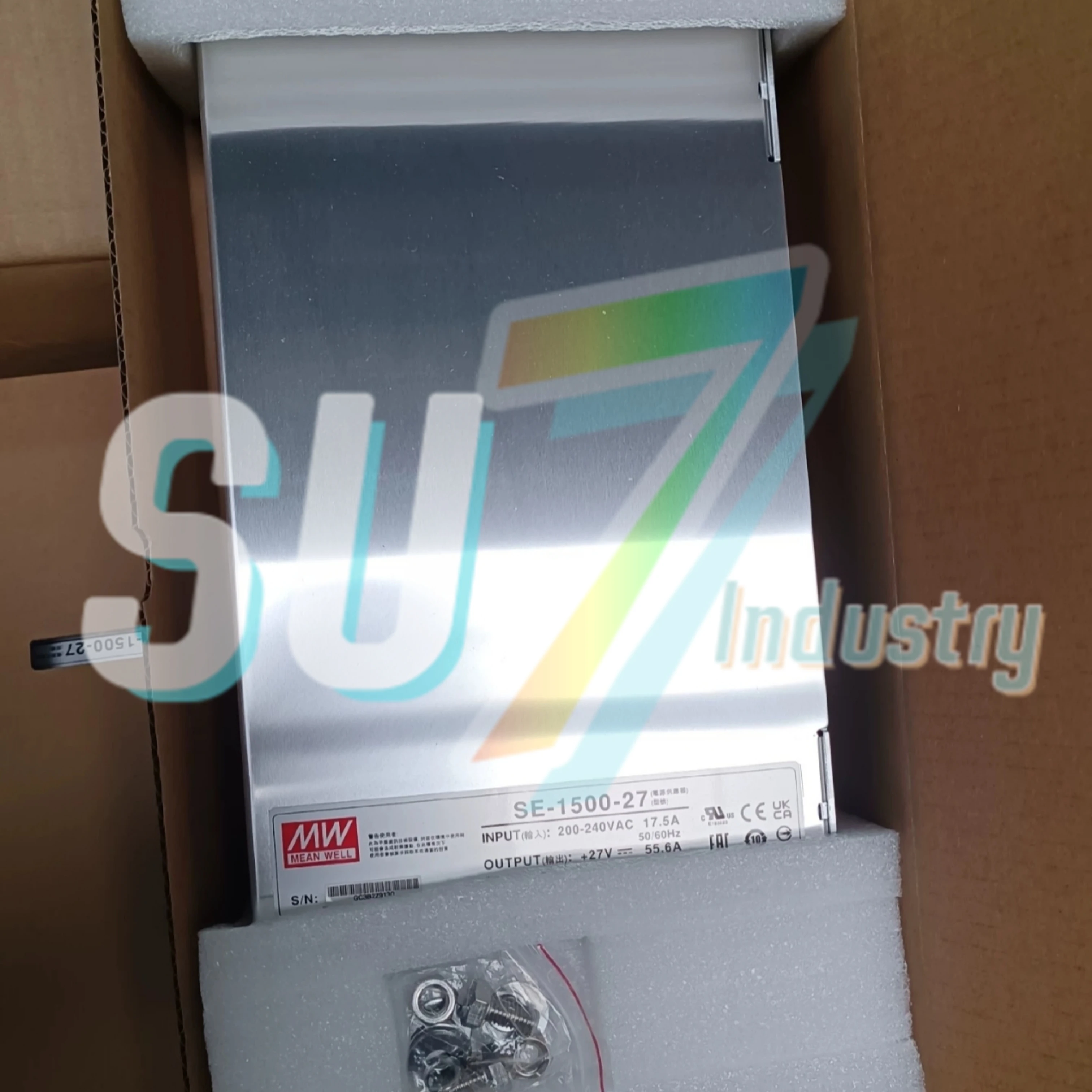 مفتاح إمداد الطاقة الجديد في الصندوق SE-1500-12 |   12 فولت SE-1500-15 |   15 فولت SE-1500-24 |   24 فولت SE-1500-27 |   27 فولت SE-1500-48 |   48VSE-1500-5 |
