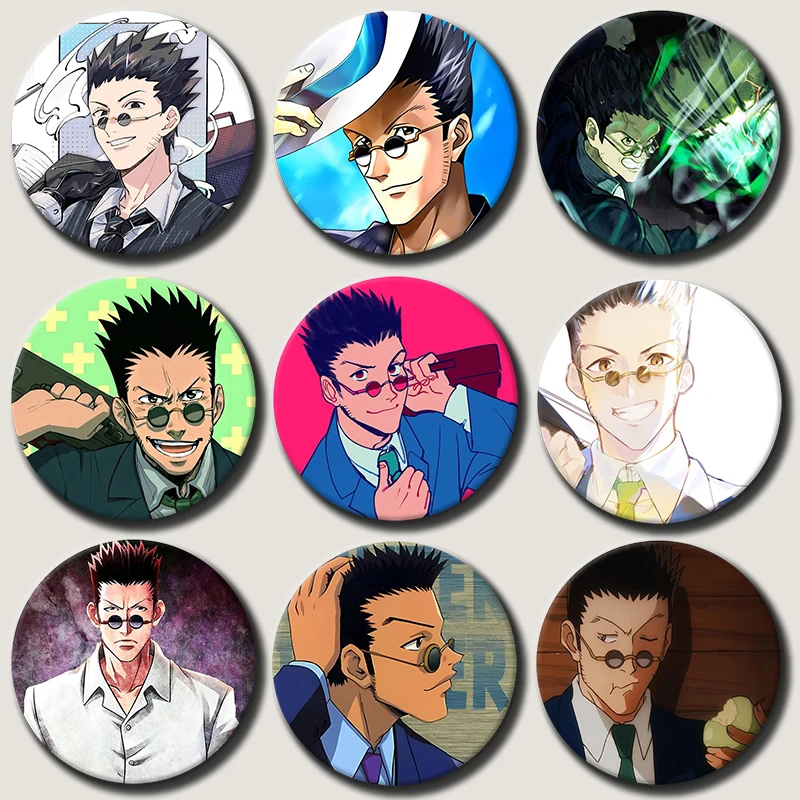 

58mm Anime Character Leorio Paladinight Button Pin Cartoon Role Brooch Creative Badge for Backpack Clothes Decoration Gift