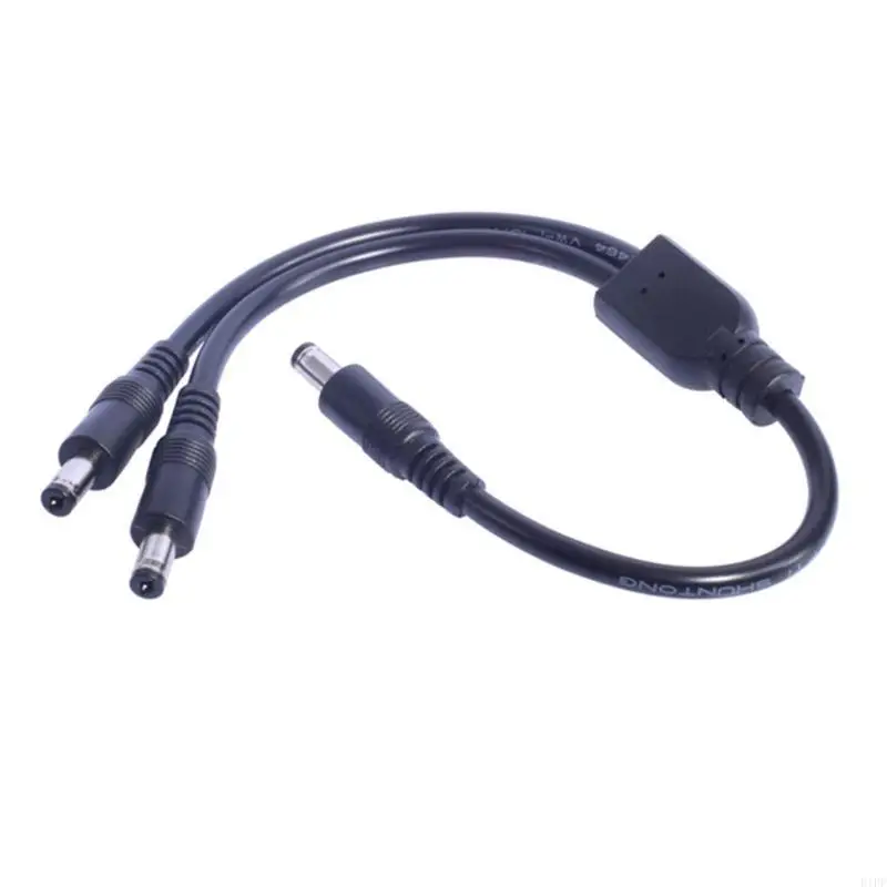E1PF 18AWG 5.5x2.5mm 5.5x2.1mm Male to 2 Male Supply Splitter Cable for LED Light
