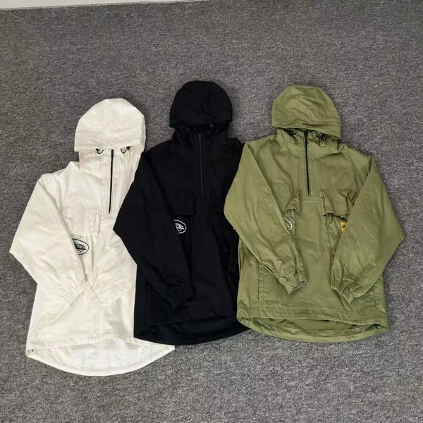 

Уличное пальто с капюшоном в стиле ретро, мужское и женское пальто с деталями, американская винтажная верхняя одежда, повседневная осенняя куртка свободного кроя