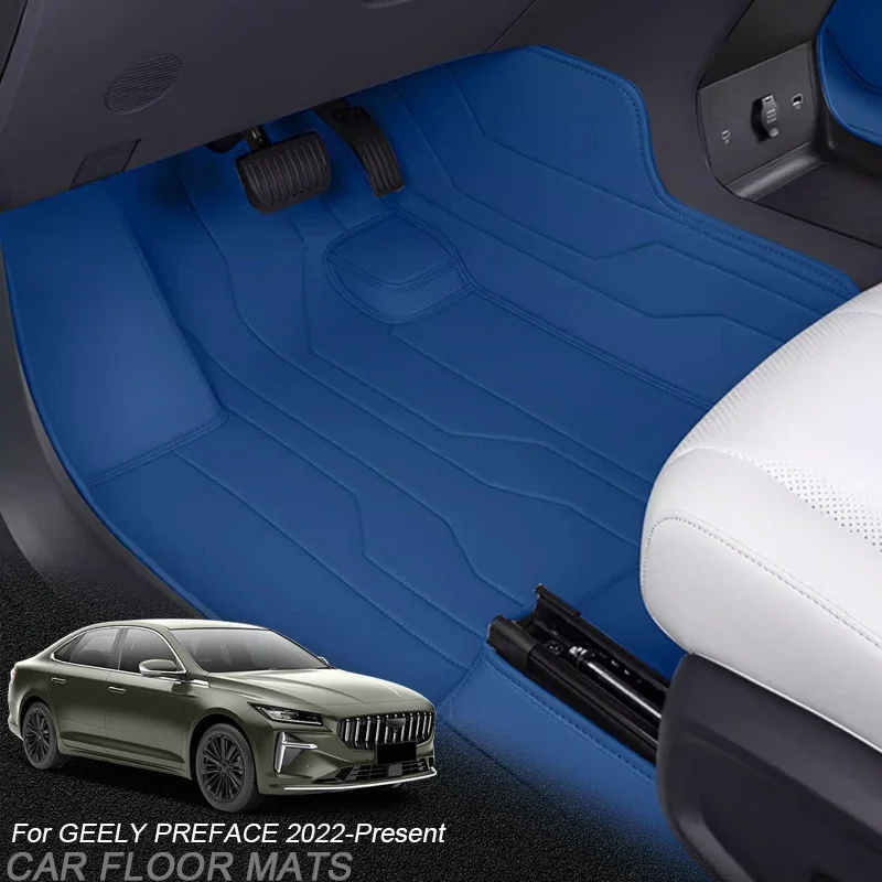 

Custom Nappa Leather For GEELY PREFACE 2022-Present Anti-Slip Car Foot Protect Mat Auto Luxury Waterproof Floor Pad Accessory