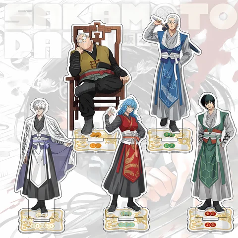 Anime Sakamoto Days 15cm Acrylic Stand Sak Shin Nice Gift Halloween Present Display Nook Comedy Anime Collect Decor keychain