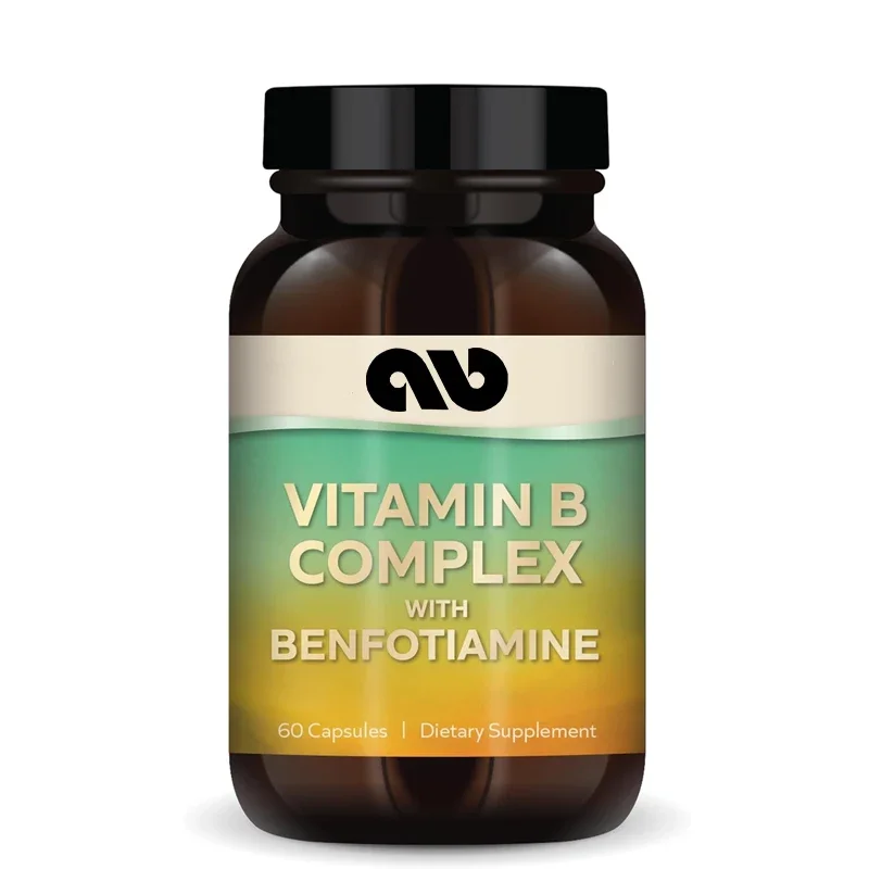 

Комплекс витамина B, (60 капсул), содержащий фенолфосфоремин, пищевая добавка, поддерживает энергетическое производство, без ГМО.