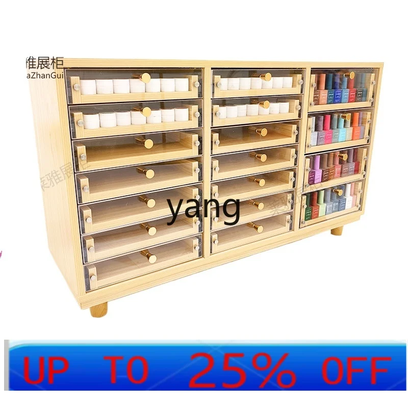 lmm Nail Display Cabinet Nail Salon Product Storage Cabinet Nail Polish Gel Storage Low Cabinet