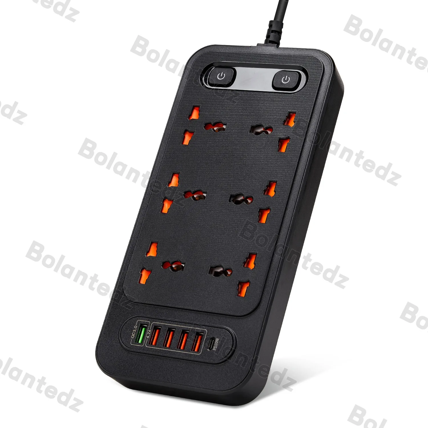 

Power Multi Tap Universal Plug EU AU UK Outlet Power Strip with 2m Extension Cord AC Type C USB Port Charge Electrical Socket