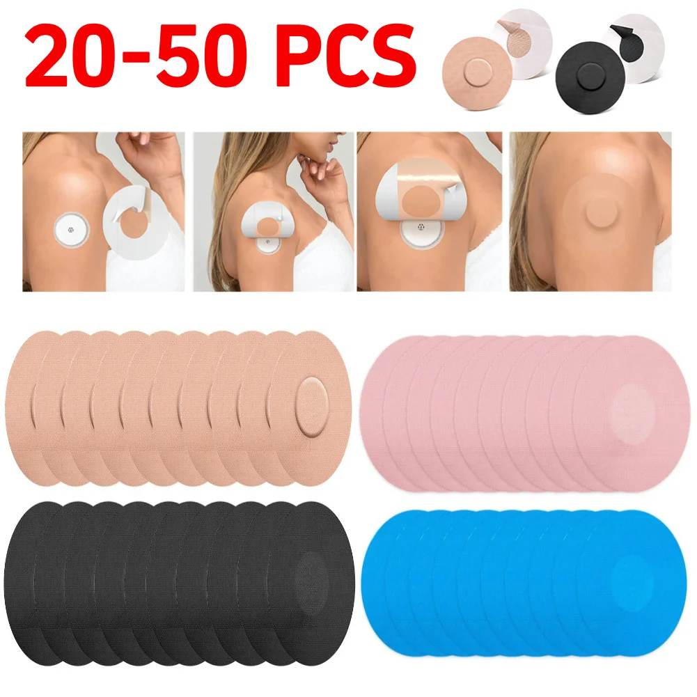 

50Pcs Waterproof Adhesive Sensor Patches Freestyle Libre Plasters Skin-Friendly Anti Slip Long Lasting for Outdoor Rock Climbing