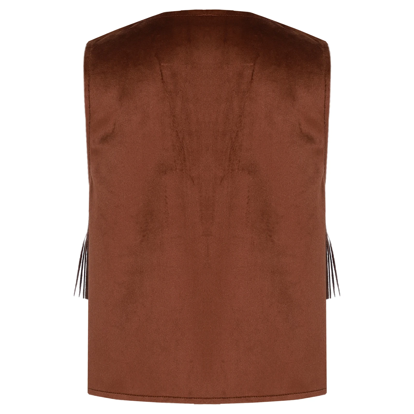 Jongens Meisjes Cowboy Cowgirl Halloween Cosplay Kostuum Open Vest Omzoomd Sterpatroon Suède Kwasten Vest Tops Vest
