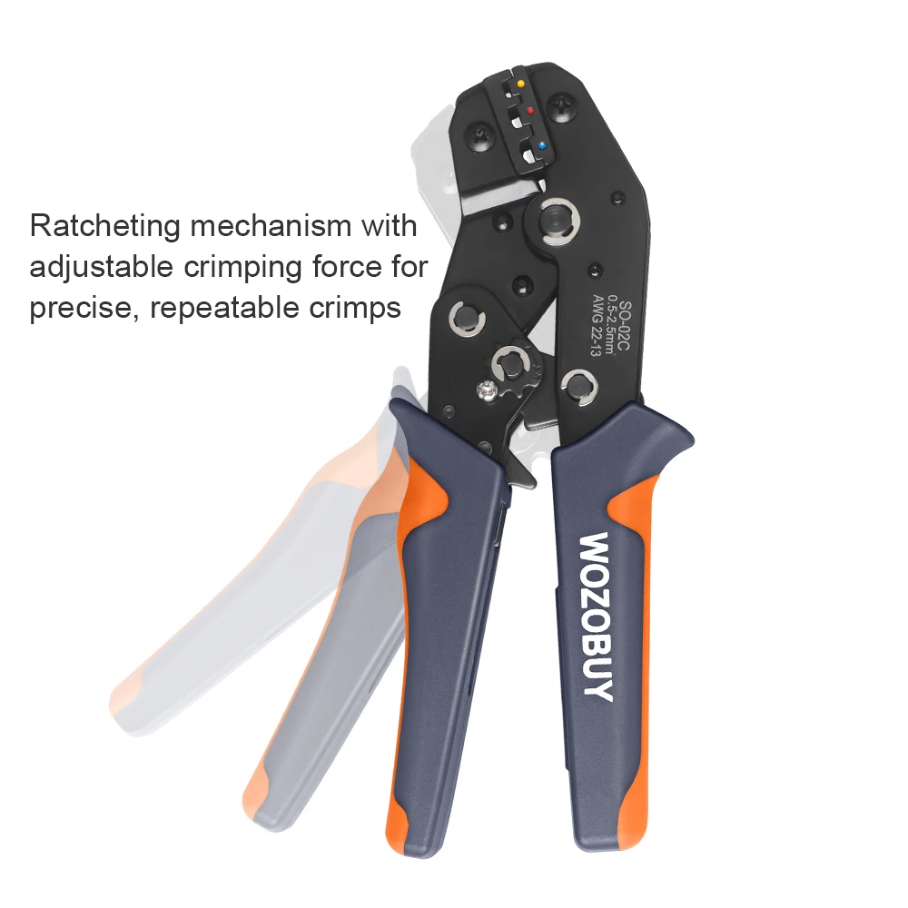 WOZOBUY Crimping Pliers Set Wire Crimper Crimping Tools Ratcheting SN-02C Insulation Terminals Electrical Clamp Min Tools