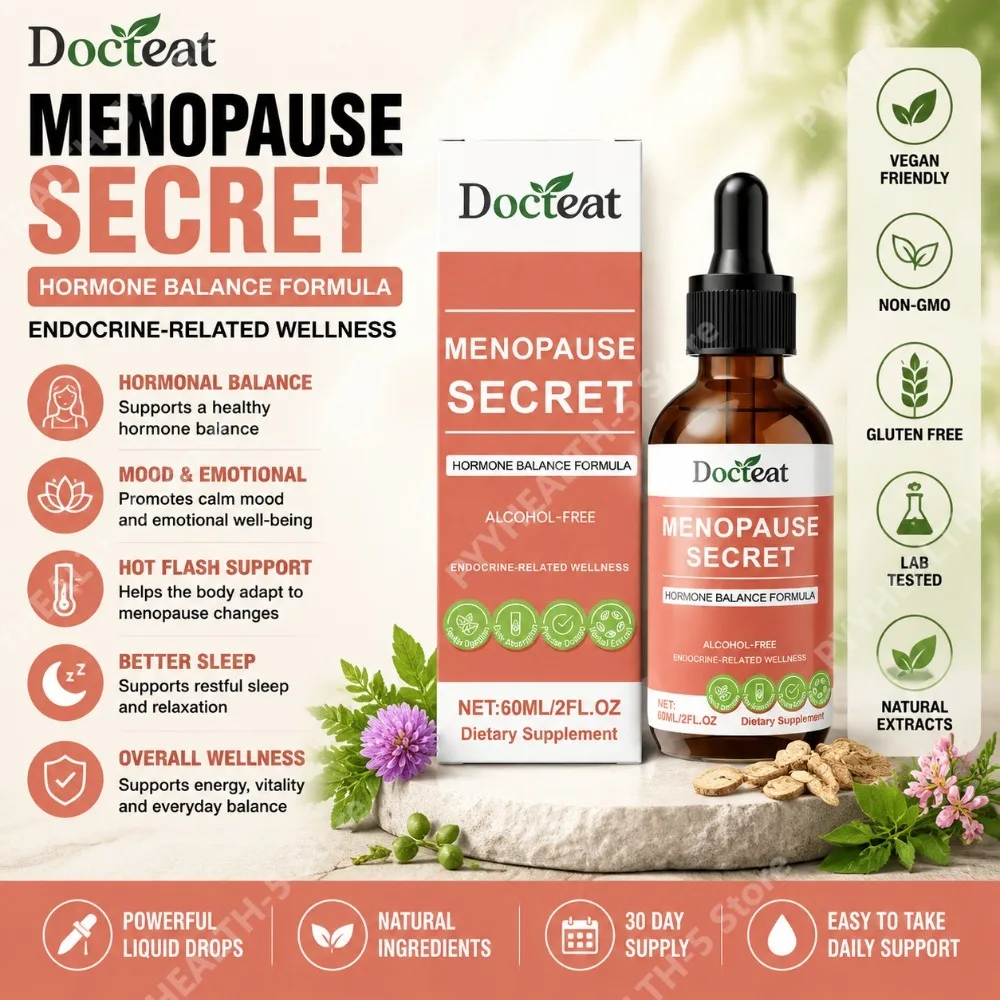 

Docteat Menopause Hormone Balance Drops Alcohol-Free 1 Ml Serving Size with Herb Black Cohosh Root 60 Servings
