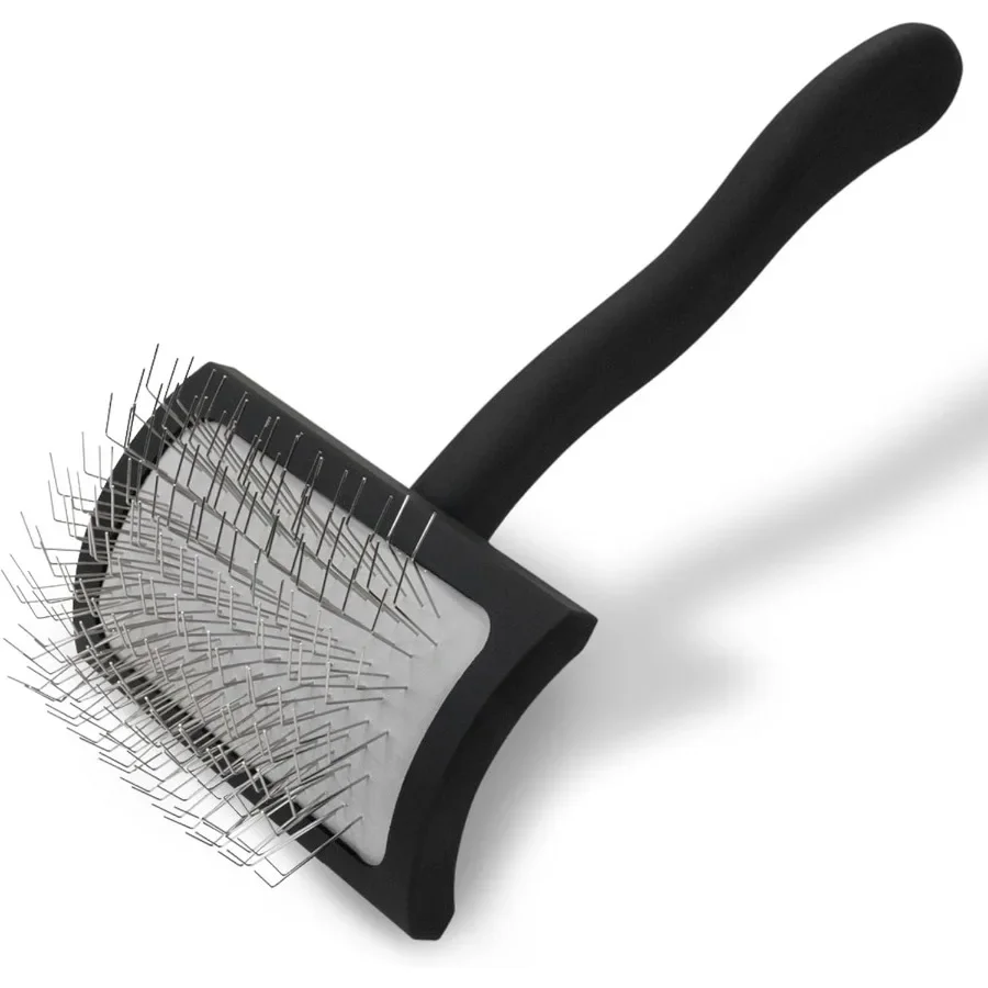 ProfessionalGrade Dog Grooming Brush for Fluffy Breeds like Goldendoodles and Labradoodles Effortlessly Detangles Fur Reduces S