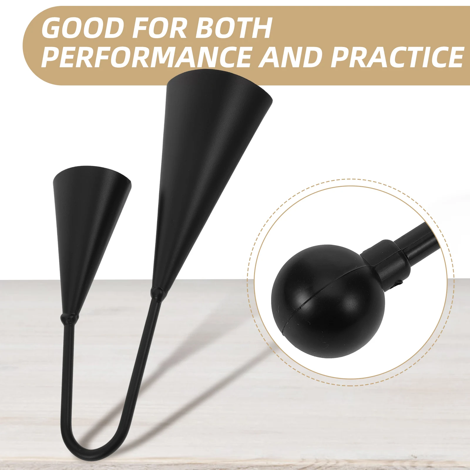 

1 Set Double Cowbell Metal Percussion Instrument Two Tone Agogo Bell For Performance Practice Musician Sport Events Gift