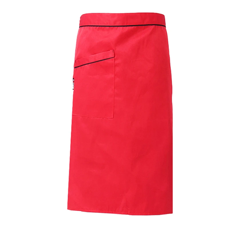 Restaurant Hotel Kitchen Cooking Aprons Polycotton Half-Length Long Waist Apron Coffee Shop Bakery Cake Shop Waiter Work Apron