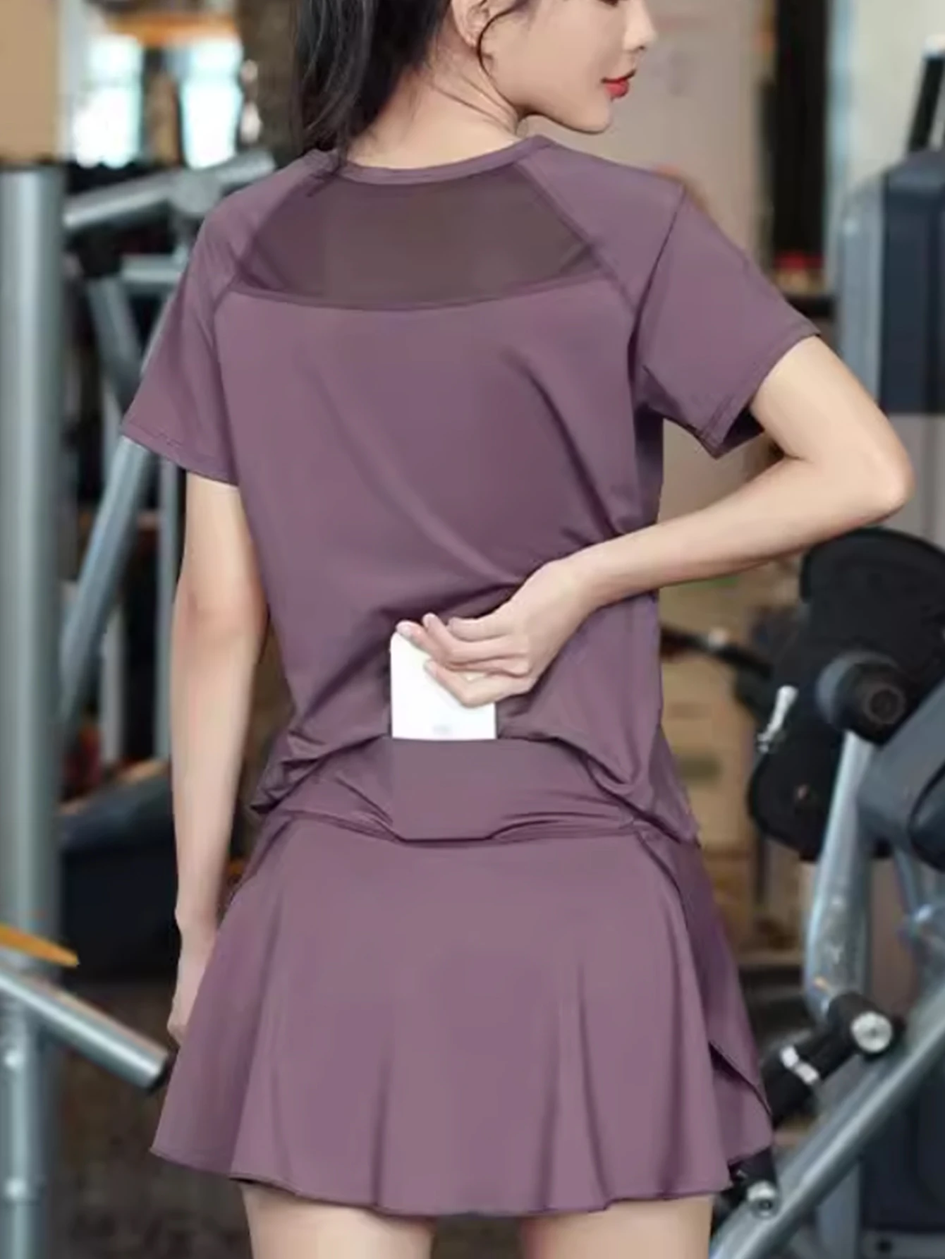 여성 2025 여름 루즈핏 속건 티셔츠 러닝 트레이닝 반바지 반팔 통기성 피트니스 투피스 세트