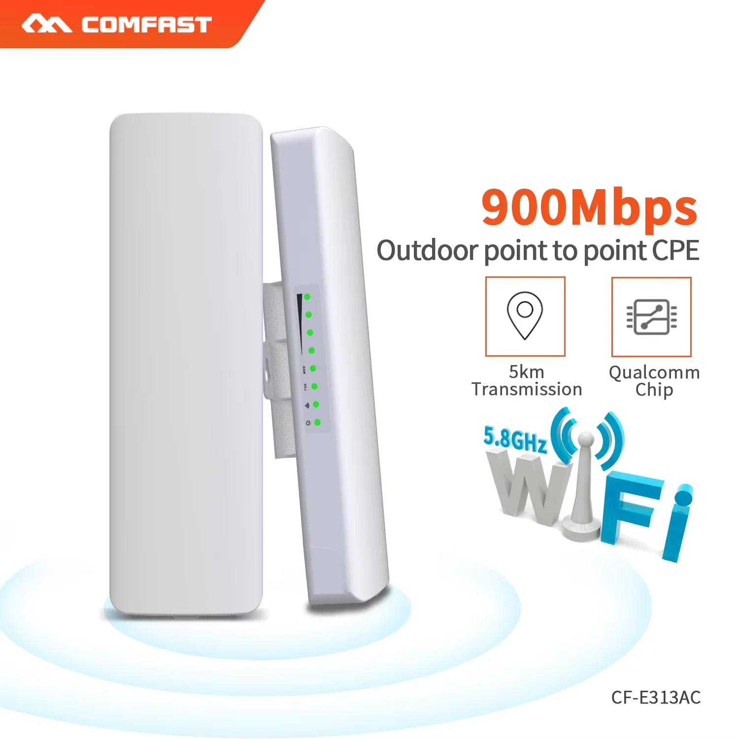 COMFAST 5-11Km Long Range 30dBm High power Outdoor wifi CPE 900Mbp 5G 26dbi Antenna Access Point Signal Amplifier Bridge Router