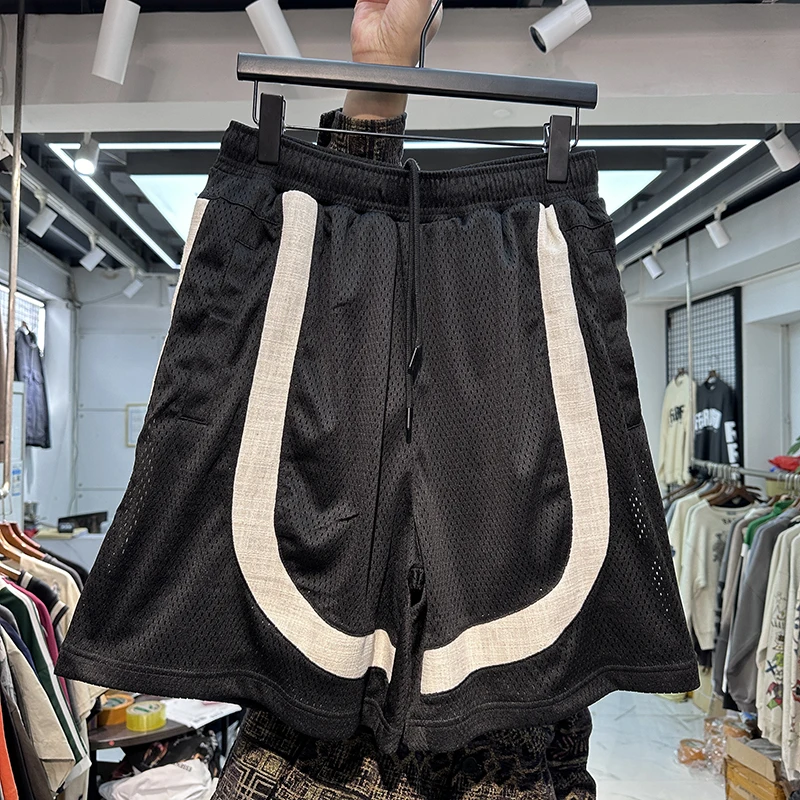 

Summer 2024 Trendy PTK Sle Baskeall Me American ort Pants Loose Wide Leg Five-Quarter Length for Men And Women