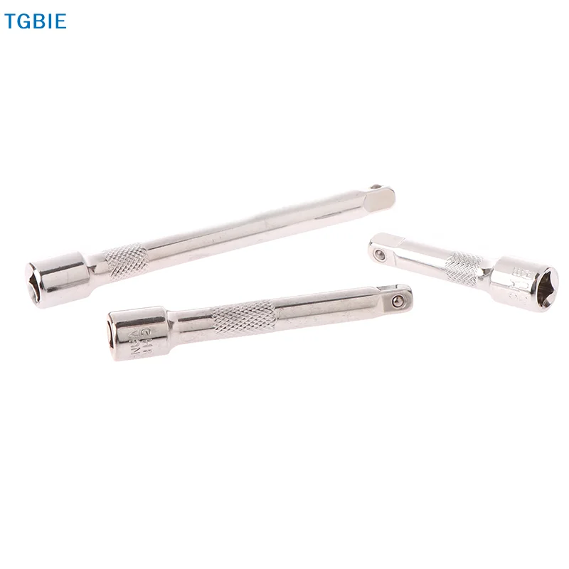 [TL]【TL】Chromed Steel Extension Bar Ratchet Socket Wrench Adapter 50/75/100MM Extension Sleeve Wrench Power Drill Adapter