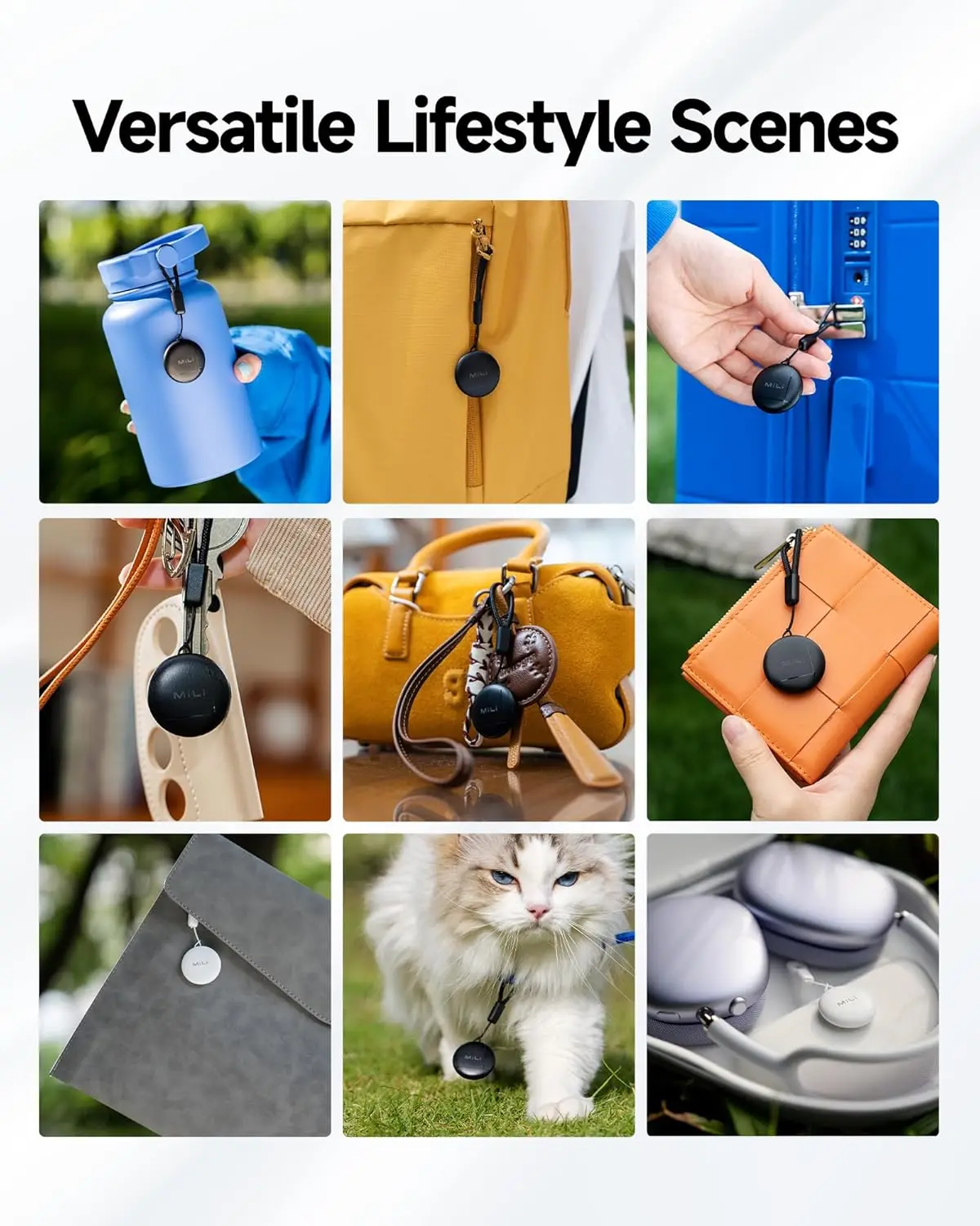 علامات بلوتوث ذكية متوافقة مع تطبيق Google Find Hub Android (فقط) علامات تعقب محدد موقع العناصر لحقائب السفر/الأمتعة