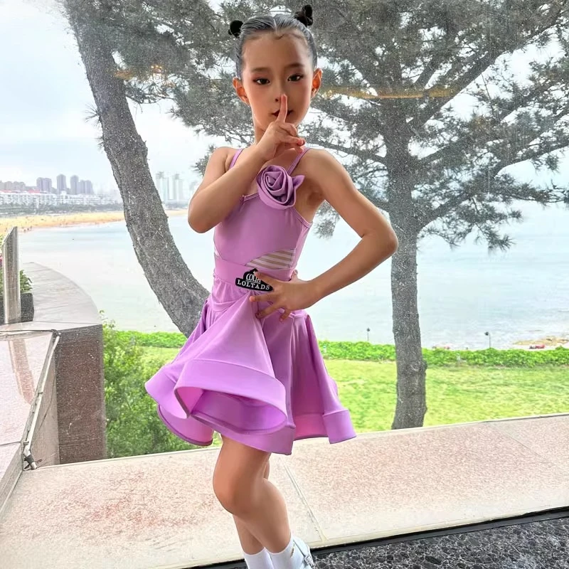 

Children's girls' performance costumes Latin dance practice costumes girls' dance costumes for performances princess dresses