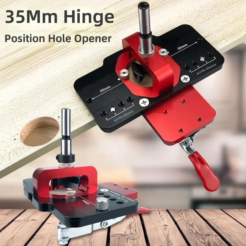 35mm Hinge Hole Opener Woodworking Cabinet Door Panel Hinge Punching Positioner Drilling Installation Aids Tool