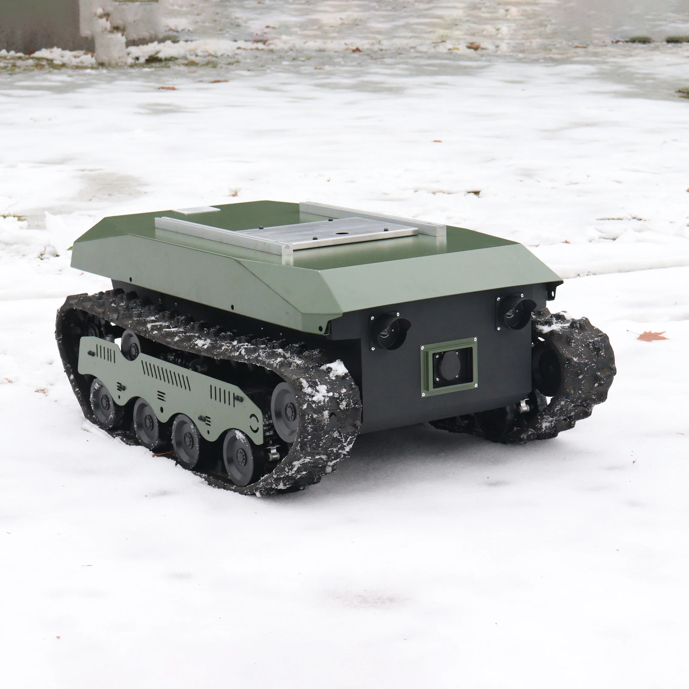 Manufacturer Tins-13 300kg Payload RC Tracked Farmland Delivery Robotics Chassis RTK Firefighting Rescue Crawler Robot Vehicle