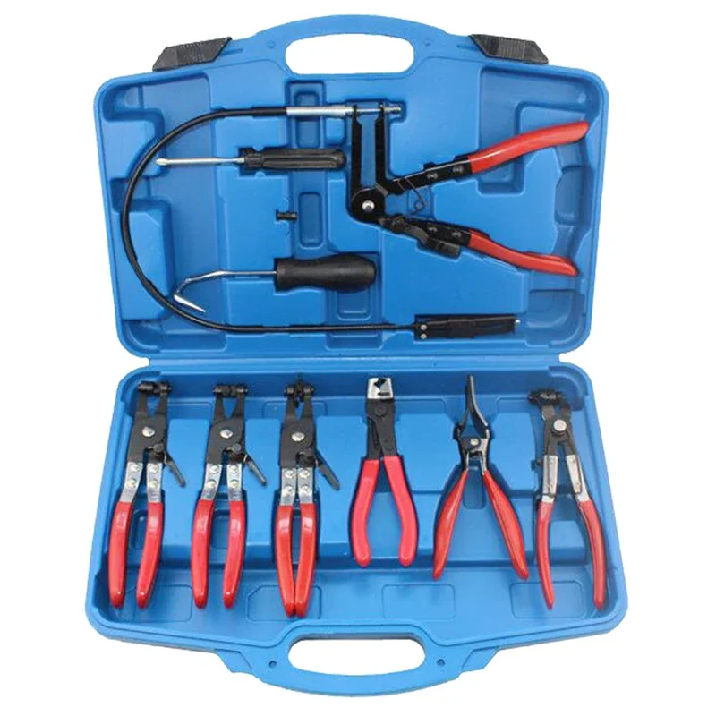 9pcs Hose Clamp Plier Set Cooling System Hose Clamp Auto Hand Tool Set Hose Clamp Plier Water pipe disassembly pliers