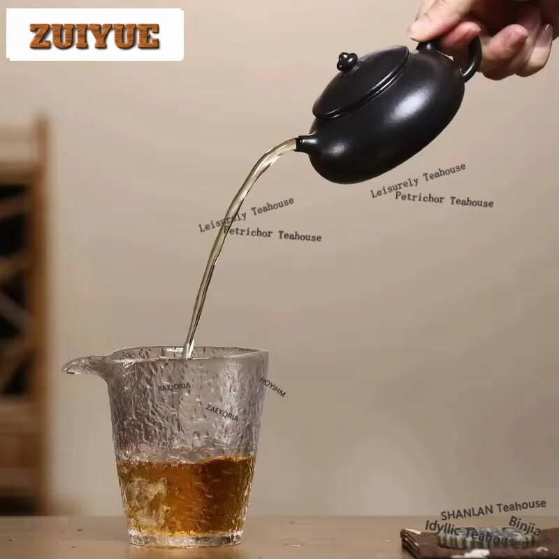 

150ml Luxury Yixing Purple Clay Teapots Handmade Han Jiang Pot Raw Ore Black Zhu Mud Kettle Chinese Zisha Tea Set Drinkware Gift