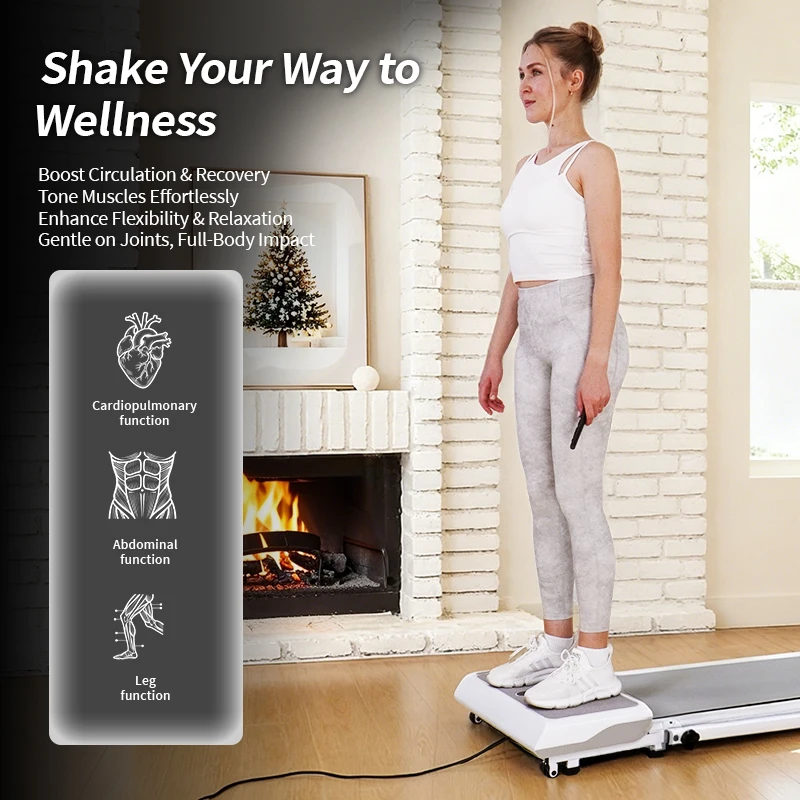Portable Foldable Under Desk Treadmill for Home Gym, Adjustable 6-8km/h Speed with Vibration Relaxation Function