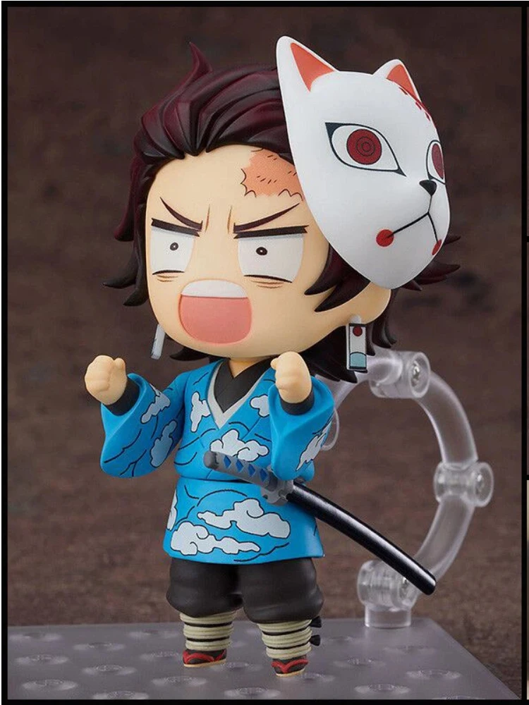 Vente chaude 10 cm démon Slayer Q-Version Nendoroid figurine modèle Kamado Tanjirou Nezuko Inosuke Zenitsu Anime jouets cadeaux