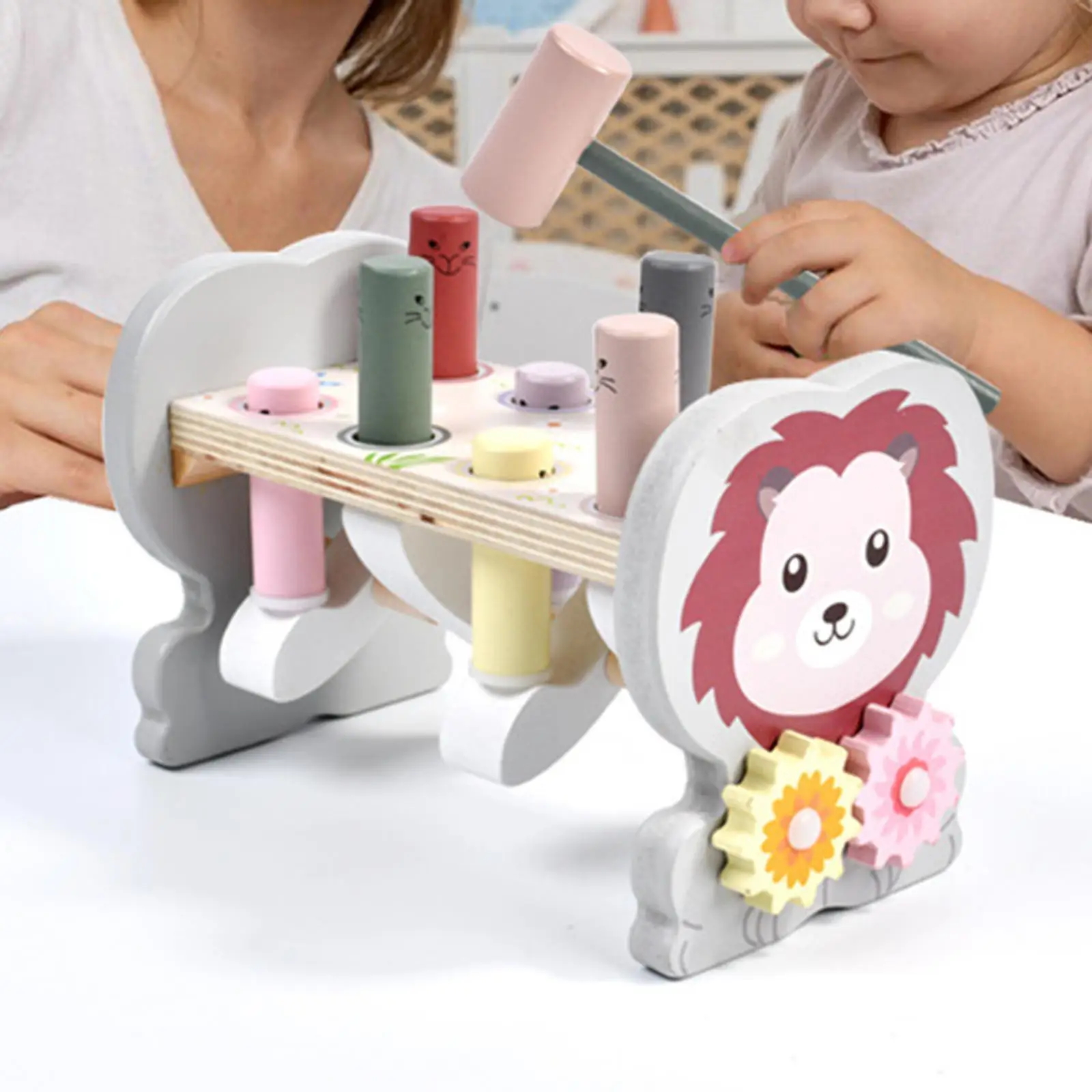 Деревянная игрушка-молоток, мелкая моторика, вечеринка, игра Whack, сенсорные игрушки для детей дошкольного возраста, подарки для мальчиков и девочек