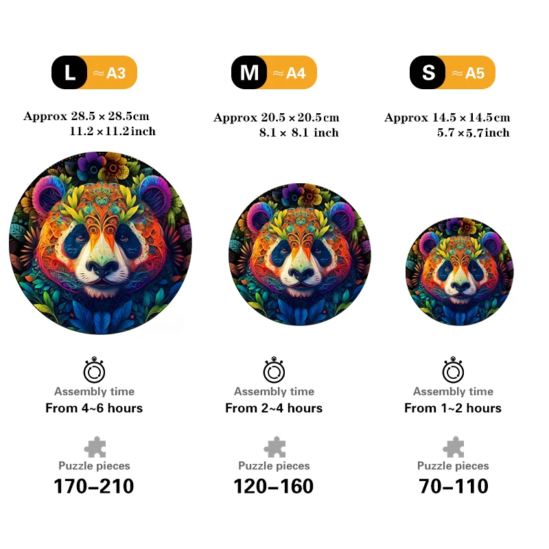 Panda Puzzle in legno per Jigsaw Lover, lo Stress unico allevia i giocattoli, regalo di compleanno di natale Home Decor Family Game