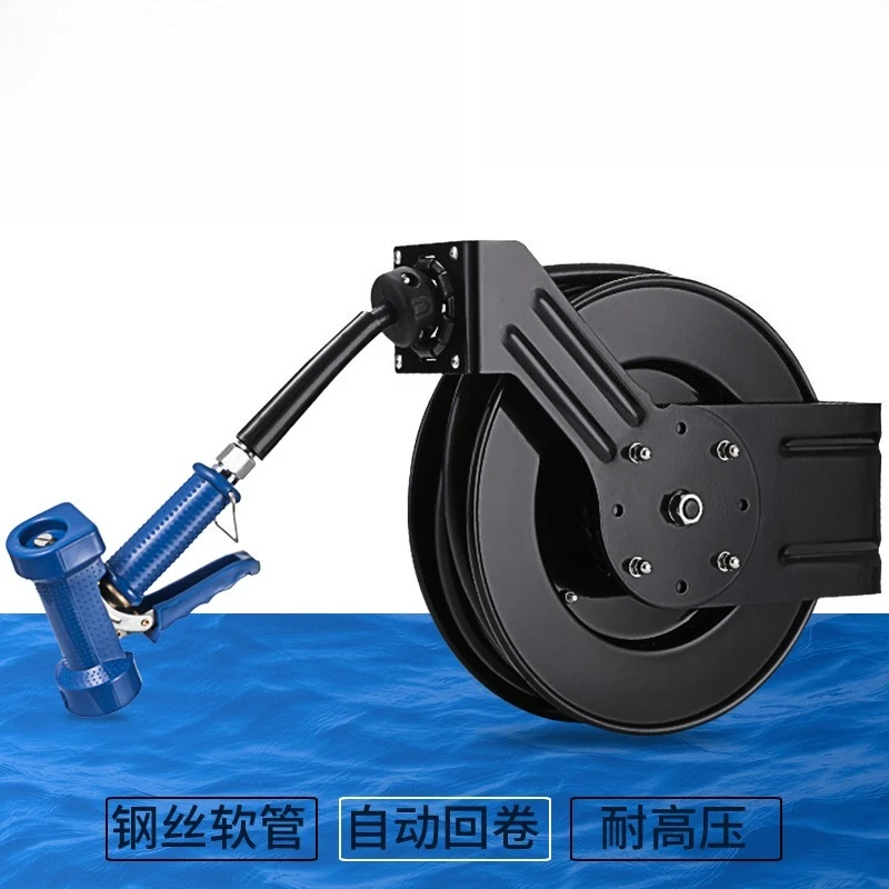 2025 أنابيب مياه لغسل وتنظيف الأرضيات ذات الضغط العالي، مسدس رش لتنظيف الأرضيات، خرطوم الاسترداد التلقائي المثبت على الحائط #2