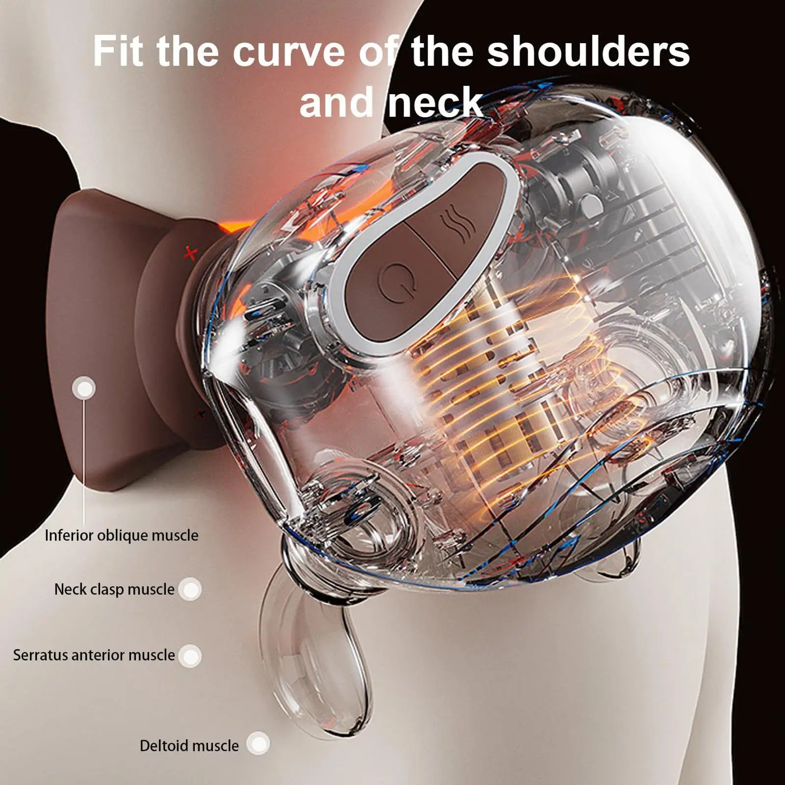 

Shoulder Massager Cordless Heating Health Care Electric Portable Shoulder Massager For Women Dad Mother Home Office Gym Work