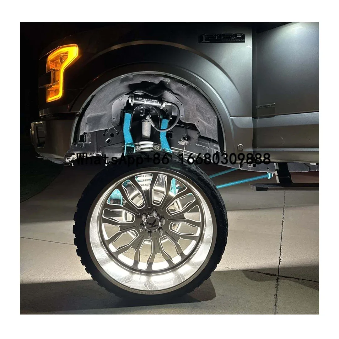 JINXIN Newest LED 5 Row 10 Row Wheel Lights 15 Inch  17.5'' Auto RGB Wheel Light Ring for Car Rim Accessories Lamp