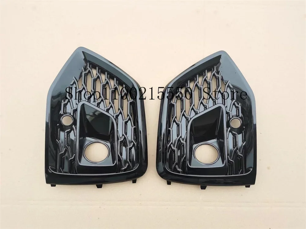 For Audi Q5 SQ5 S-Line Sline Sport 2021 2022 2023 2pcs Auto Left Right Front Bumper Fog Light Grille Grill Cover Customised