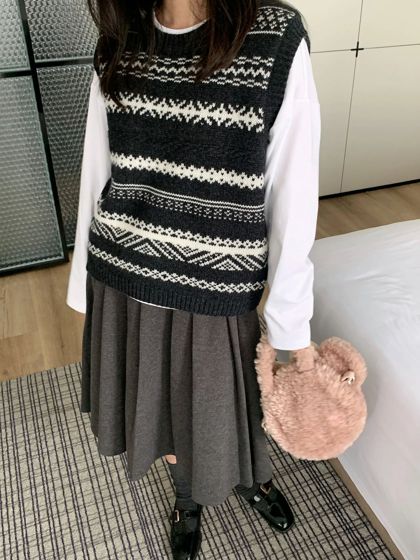 

Sli Вязаный свитер-жилет для женщин Модная осенняя верхняя одежда Thiened Wool Long Sve round Ne Regular Fit Commute Sle