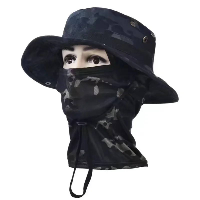 Balaclava Fishing Cap Full Face Mask Set Men Summer Snapback Sun Hat Outdoor Hunting Camouflage Balaclava