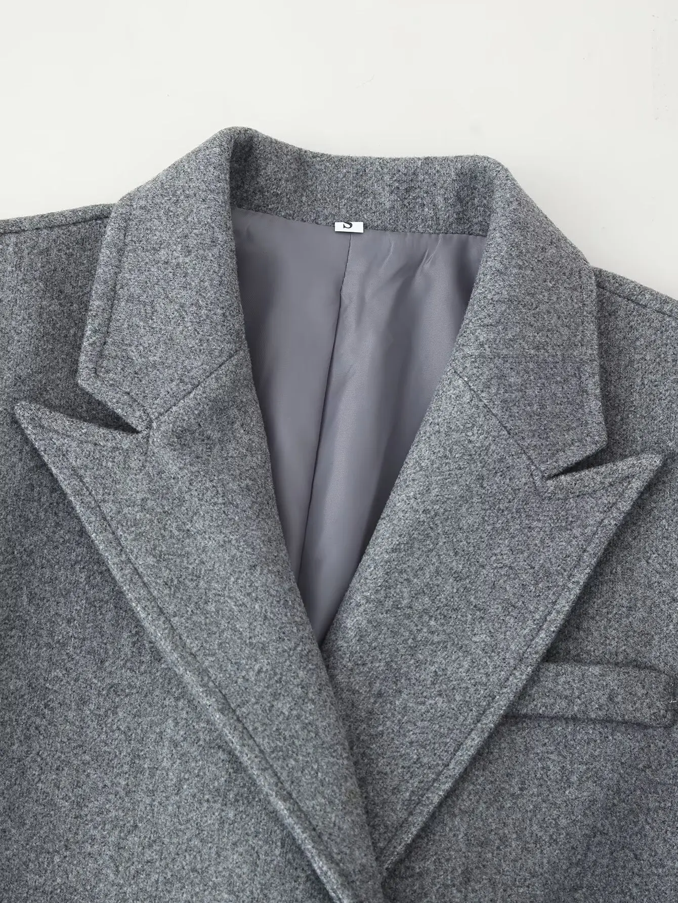 Cappotto di lana da donna autunno inverno elegante nappa femminile solido manica lunga bavero bottone giacche lunghe Lady Fashion Street Outwear