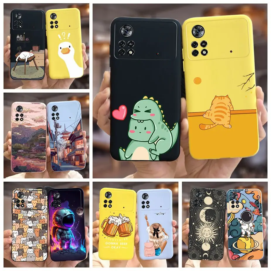 Чехол для Xiaomi Poco X4 Pro 5G, милый модный мультяшный чехол 6,67 дюйма, мягкий силиконовый чехол для телефона Xiaomi Poco X4 Pro X4Pro, чехол для телефона